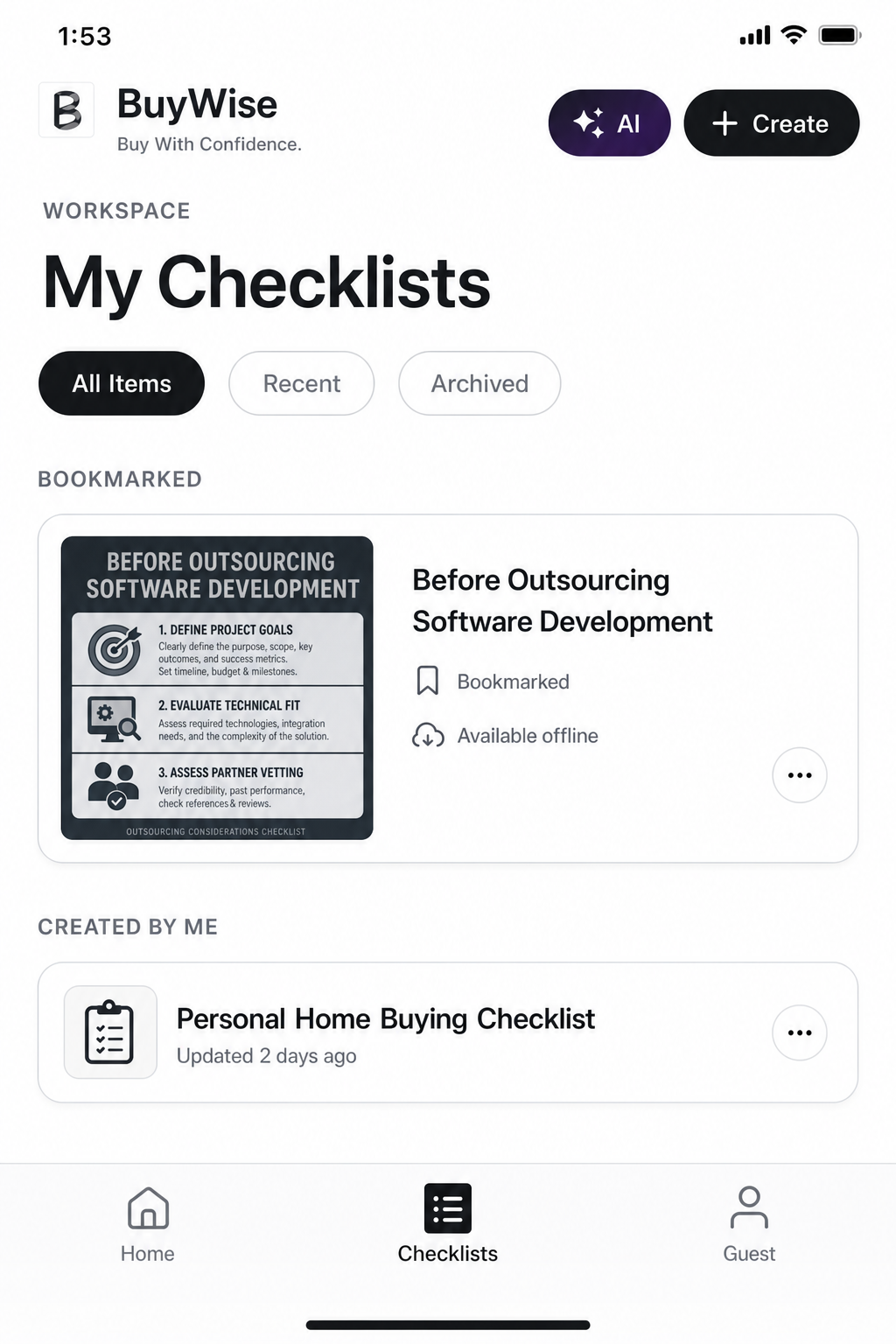 BuyWise — Save, create, and generate with AI