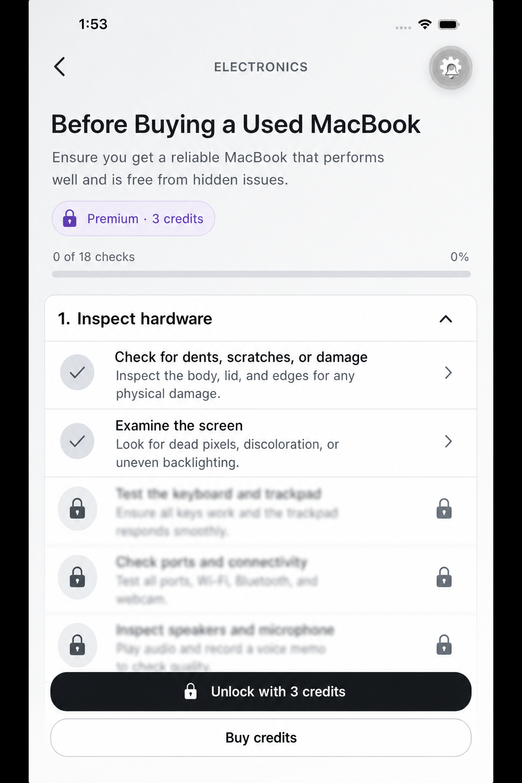 BuyWise — Unlock expert-curated checklists